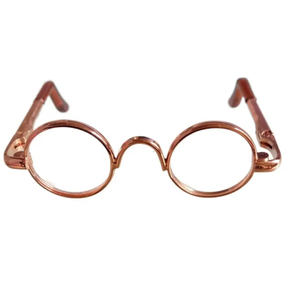 5.5cm Plush Doll Glasses For 10cm Cotton Dolls Round Frame Eyeglasses Dolls Mini Plush Animal DIY Clothes Accessories