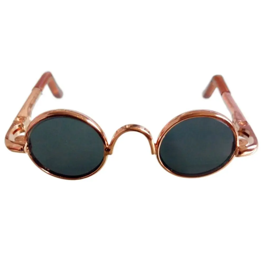 5.5cm Plush Doll Glasses For 10cm Cotton Dolls Round Frame Eyeglasses Dolls Mini Plush Animal DIY Clothes Accessories