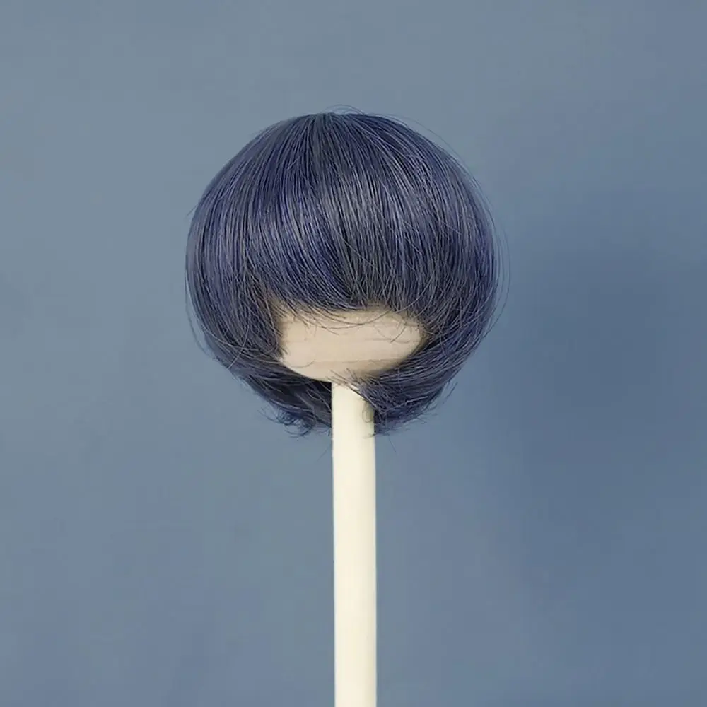 Doll Wig High for 1/6 BJD/SD Dolls 16.5-17.5CM Head Circumference Temperature Fiber Straight Wave Short Hair Replaceable Wig