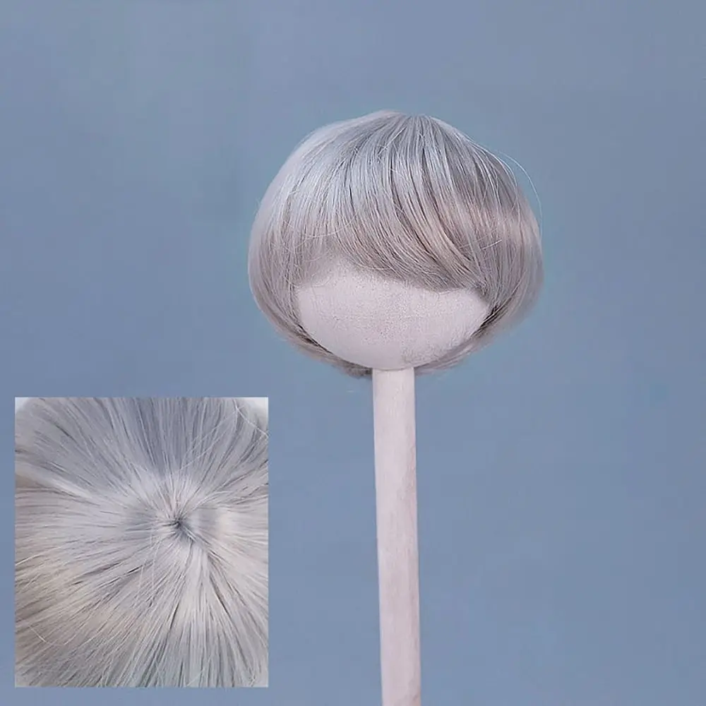 Doll Wig High for 1/6 BJD/SD Dolls 16.5-17.5CM Head Circumference Temperature Fiber Straight Wave Short Hair Replaceable Wig