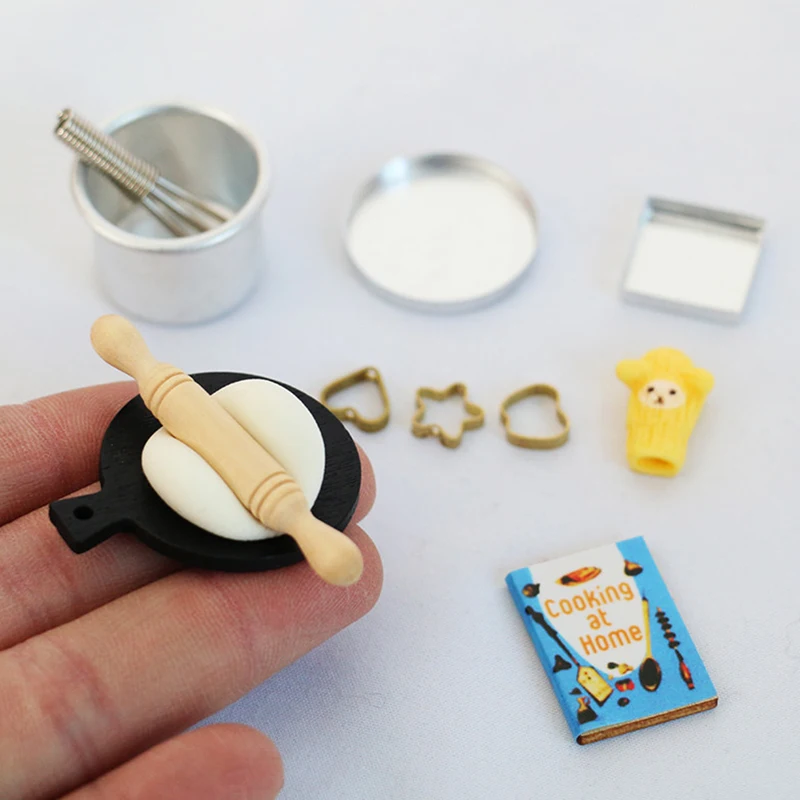 1set Dollhouse Miniature Kitchen Cooking Model DIY Doll Furniture Accessories