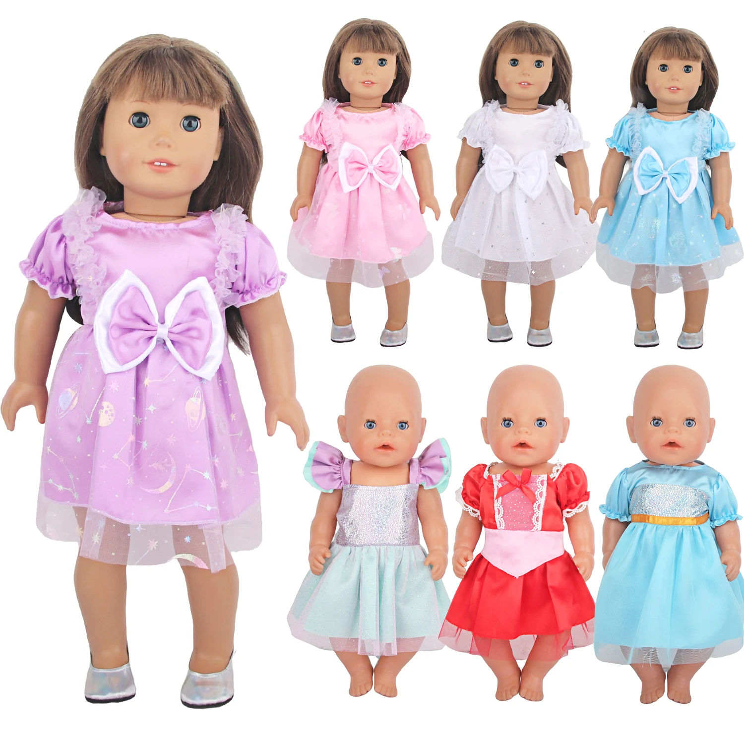 18 inch American Doll Pants Trousers Flower Round Dot Leggings For 43cm Baby New Born&OG Girl Dolls Accessories For Girl's Gift
