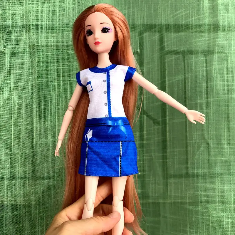 Dolls Clothes Tops Pants Dressing Kids Toys Fast Shipping Items Mini Dress Wear For Children DIY Girl Birthday Christmas Present