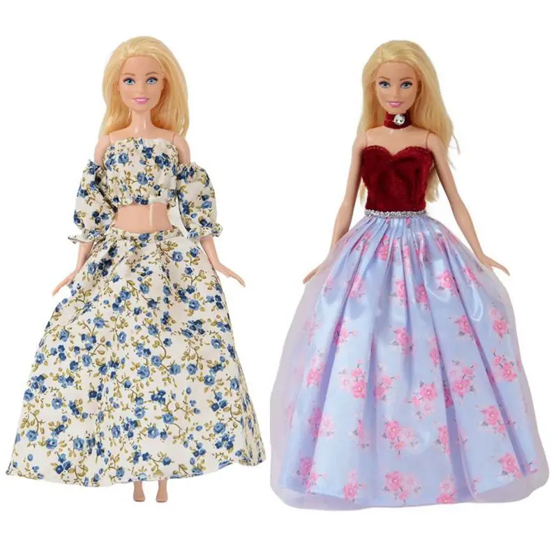 Dolls Clothes Tops Pants Dressing Kids Toys Fast Shipping Items Mini Dress Wear For Children DIY Girl Birthday Christmas Present
