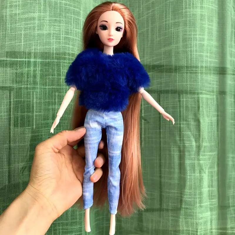 Dolls Clothes Tops Pants Dressing Kids Toys Fast Shipping Items Mini Dress Wear For Children DIY Girl Birthday Christmas Present