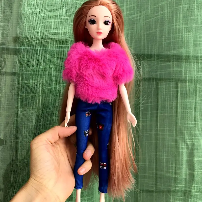 Dolls Clothes Tops Pants Dressing Kids Toys Fast Shipping Items Mini Dress Wear For Children DIY Girl Birthday Christmas Present
