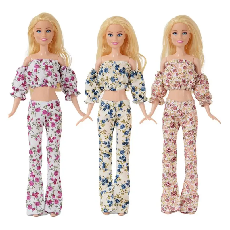 Dolls Clothes Tops Pants Dressing Kids Toys Fast Shipping Items Mini Dress Wear For Children DIY Girl Birthday Christmas Present