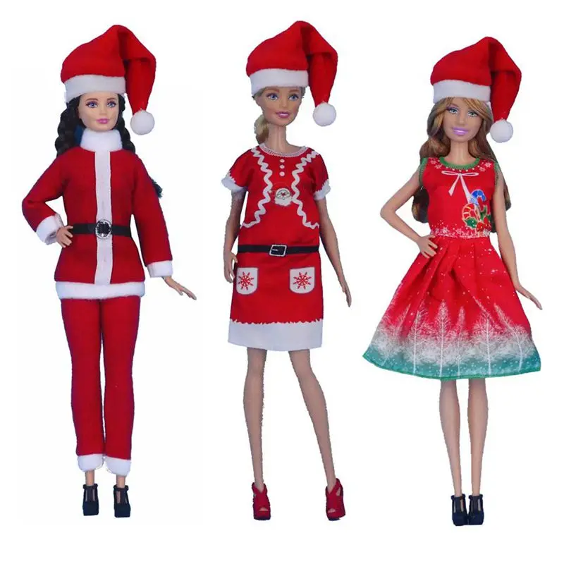 Dolls Clothes Tops Pants Dressing Kids Toys Fast Shipping Items Mini Dress Wear For Children DIY Girl Birthday Christmas Present