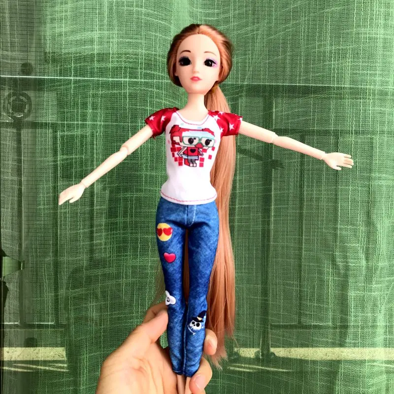 Dolls Clothes Tops Pants Dressing Kids Toys Fast Shipping Items Mini Dress Wear For Children DIY Girl Birthday Christmas Present