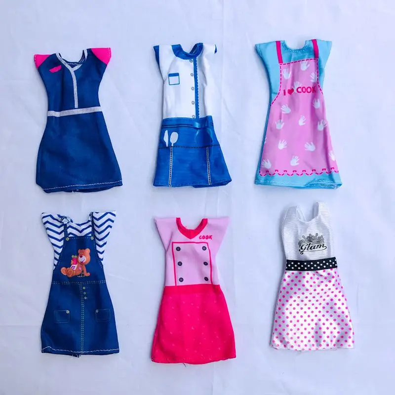 Dolls Clothes Tops Pants Dressing Kids Toys Fast Shipping Items Mini Dress Wear For Children DIY Girl Birthday Christmas Present