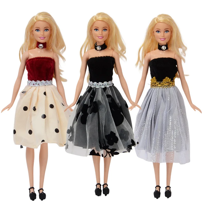 Dolls Clothes Tops Pants Dressing Kids Toys Fast Shipping Items Mini Dress Wear For Children DIY Girl Birthday Christmas Present