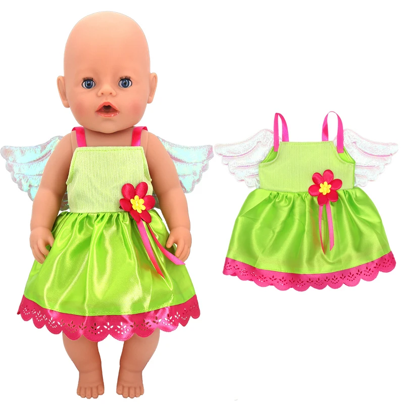 Santa Claus Dress for Baby Doll Clothes Christmas Dress 18 Inches Girl Doll Tutu Skirt