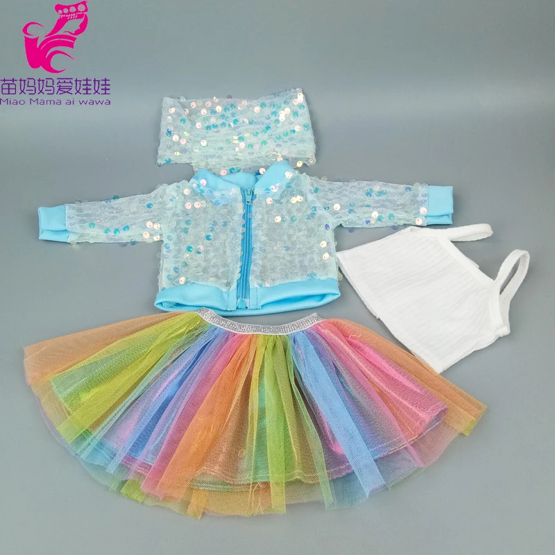 Santa Claus Dress for Baby Doll Clothes Christmas Dress 18 Inches Girl Doll Tutu Skirt