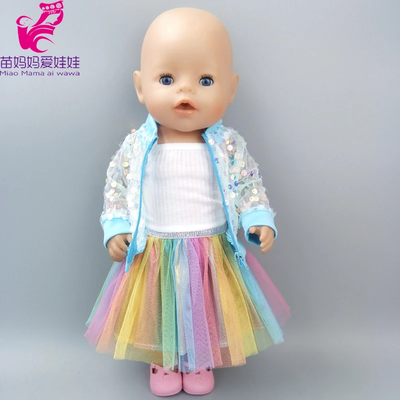Santa Claus Dress for Baby Doll Clothes Christmas Dress 18 Inches Girl Doll Tutu Skirt