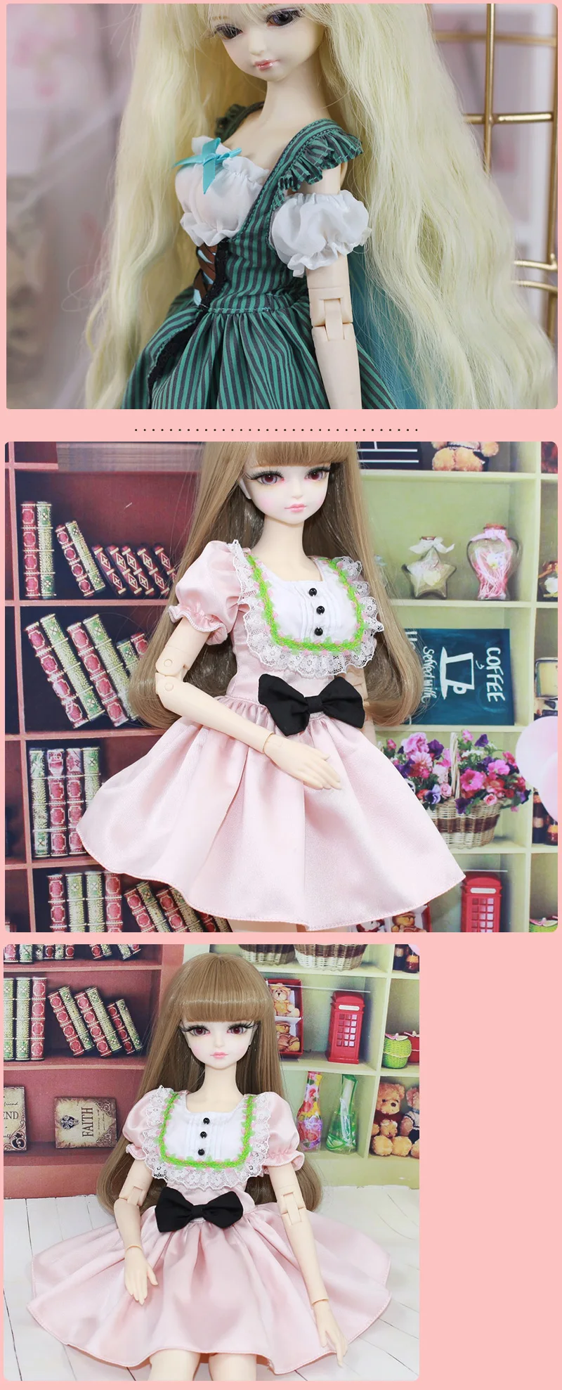 Outfits For 1/4 BJD Dream Fairy Doll Unicorn Dress Including The Headdress And Necklace SD MJD
