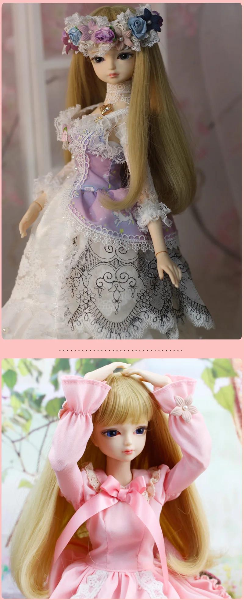 Outfits For 1/4 BJD Dream Fairy Doll Unicorn Dress Including The Headdress And Necklace SD MJD