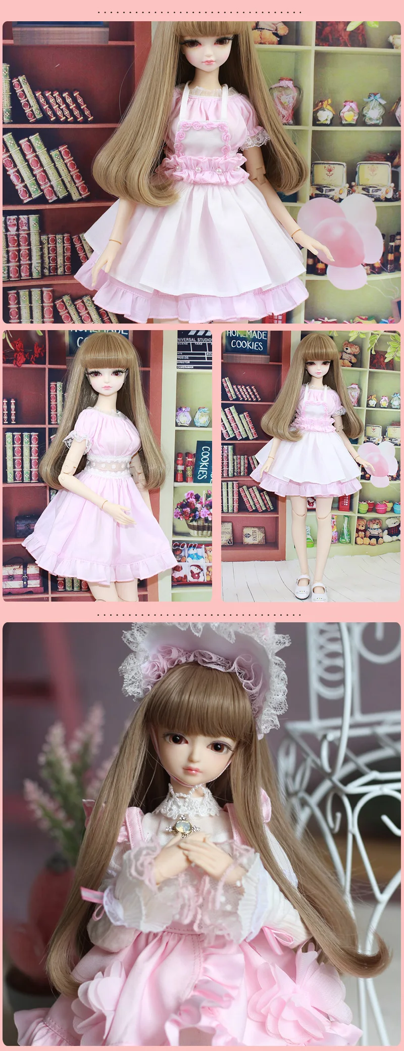 Outfits For 1/4 BJD Dream Fairy Doll Unicorn Dress Including The Headdress And Necklace SD MJD