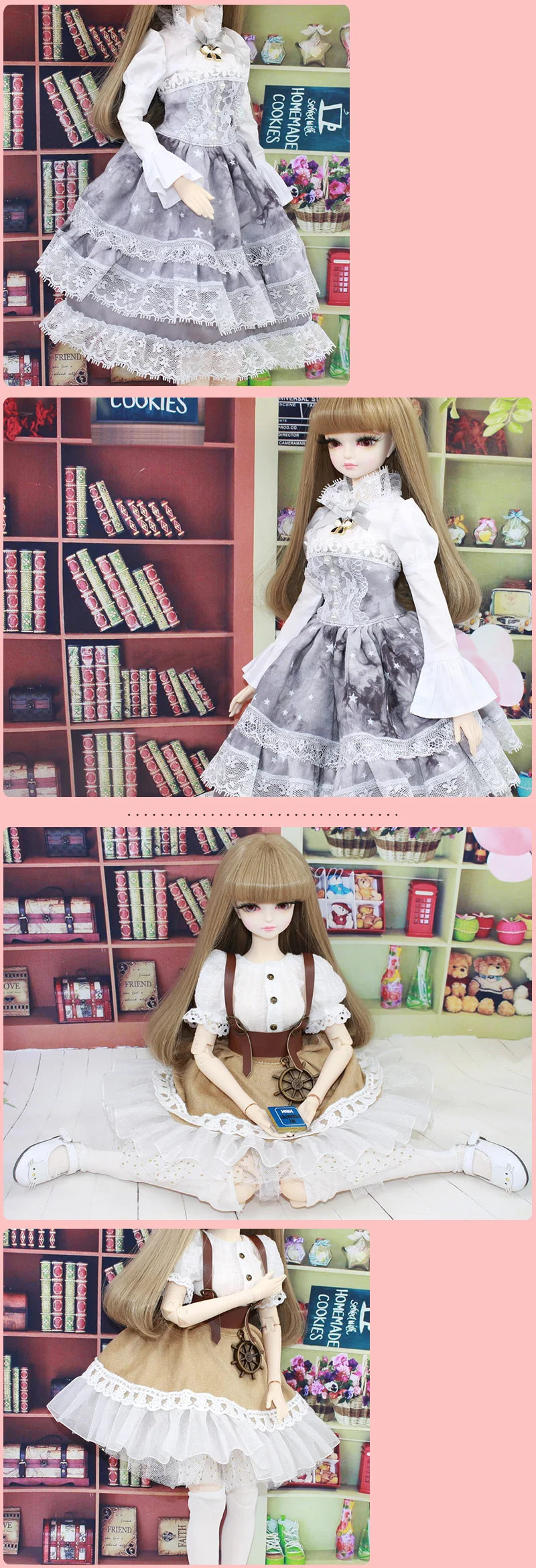 Outfits For 1/4 BJD Dream Fairy Doll Unicorn Dress Including The Headdress And Necklace SD MJD
