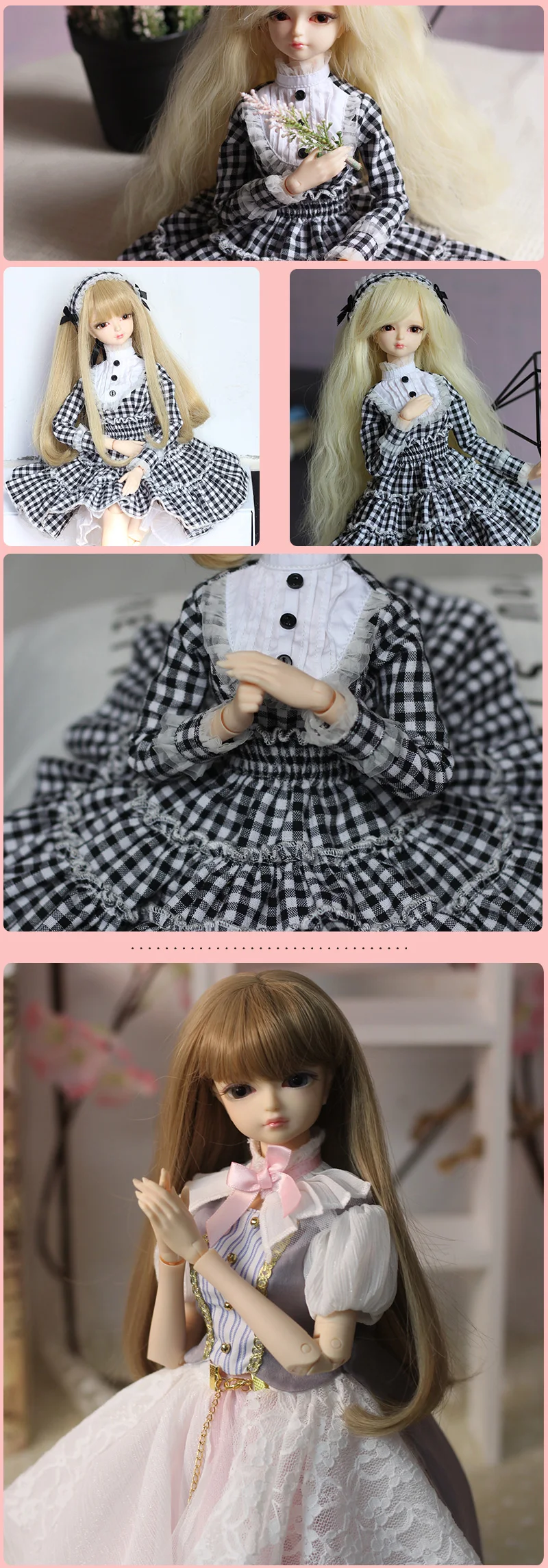 Outfits For 1/4 BJD Dream Fairy Doll Unicorn Dress Including The Headdress And Necklace SD MJD