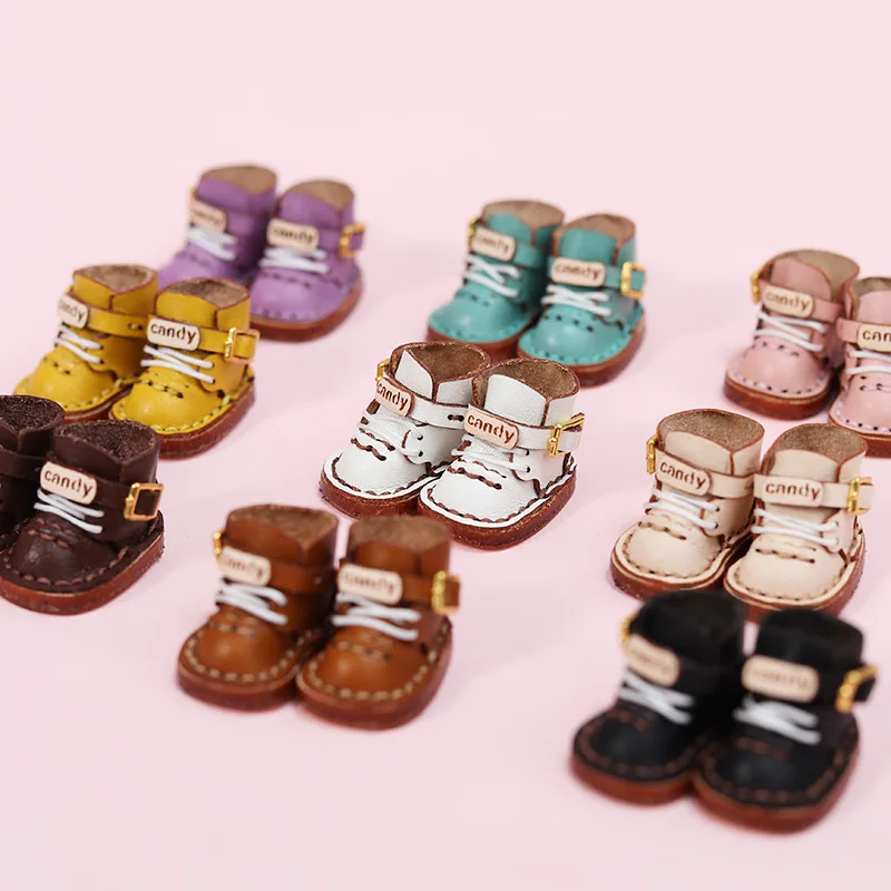 Ob11 Doll Shoes Fashion Martin Boots Holala Boots Handmade Cowhide Shoes For Clay Doll Obitsu11,Body9, Gsc, Ddf, 1/12bjd Doll