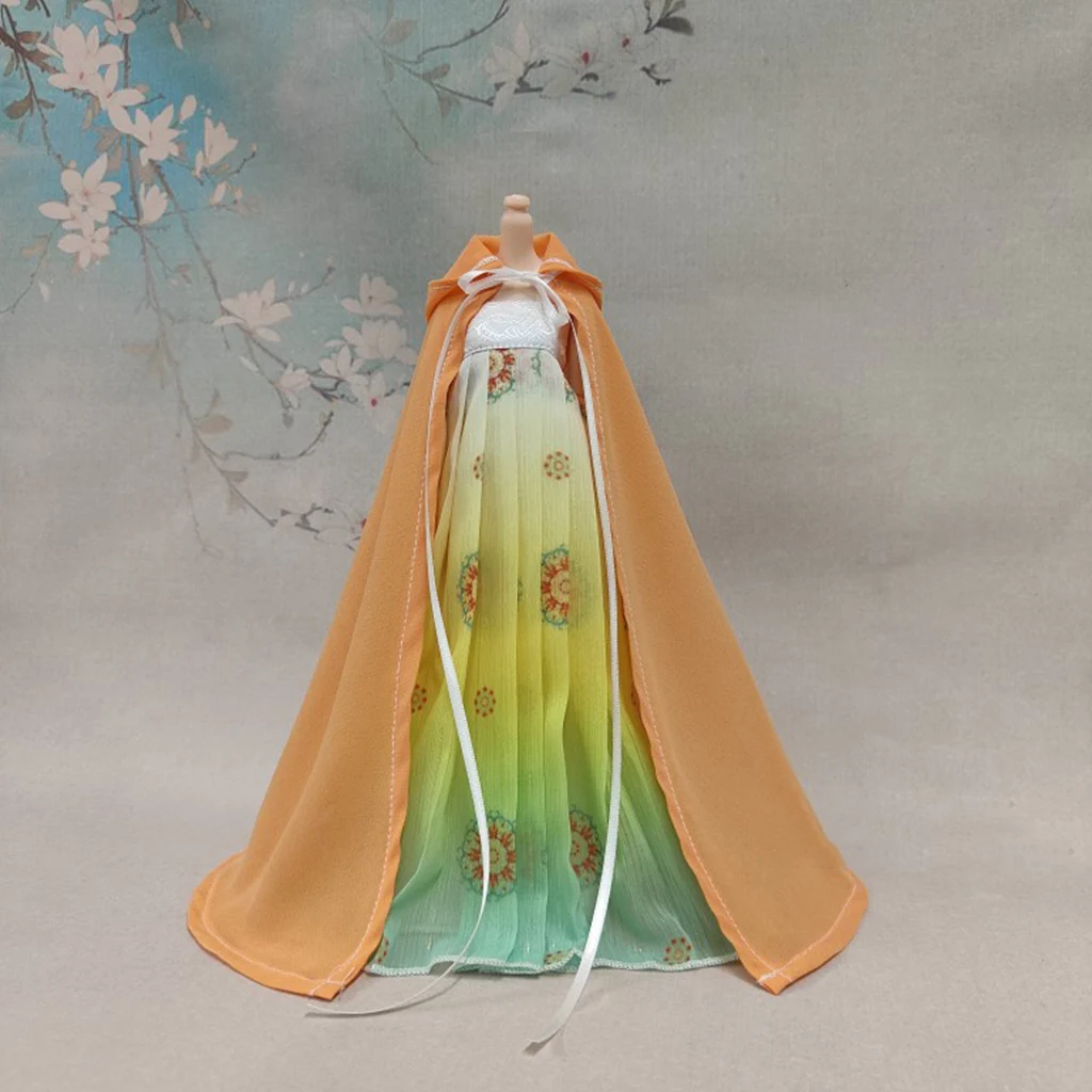 Blyth 1/6 1/4 1/3 BJD Cape Ancient Costume Clothes Chinese Hanfu Cloak For BJD/SD YOSD MSD SD13 Big Girl Doll Accessories C1953
