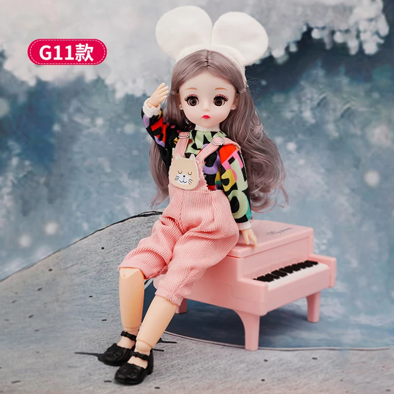 DOLLS Clothes 30cm Dress Up TOY Accessories Fashion Jacket Coat Bib Suit Pantyhose For 1/6 Movable Joint Bjd Doll Girls Toy