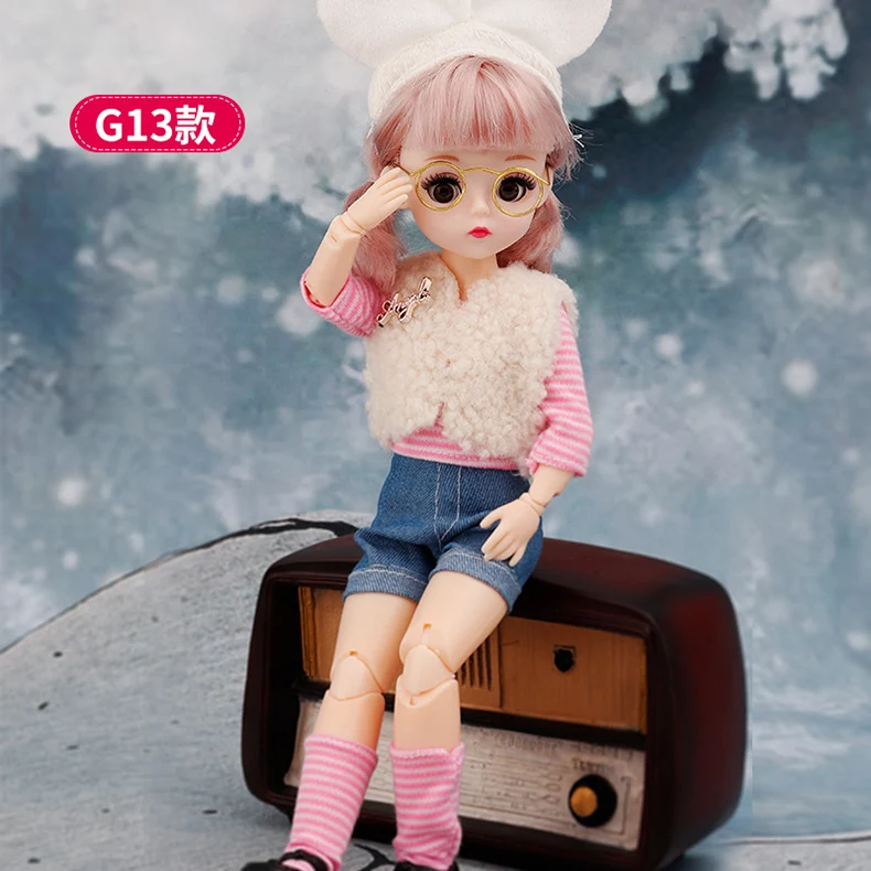 DOLLS Clothes 30cm Dress Up TOY Accessories Fashion Jacket Coat Bib Suit Pantyhose For 1/6 Movable Joint Bjd Doll Girls Toy