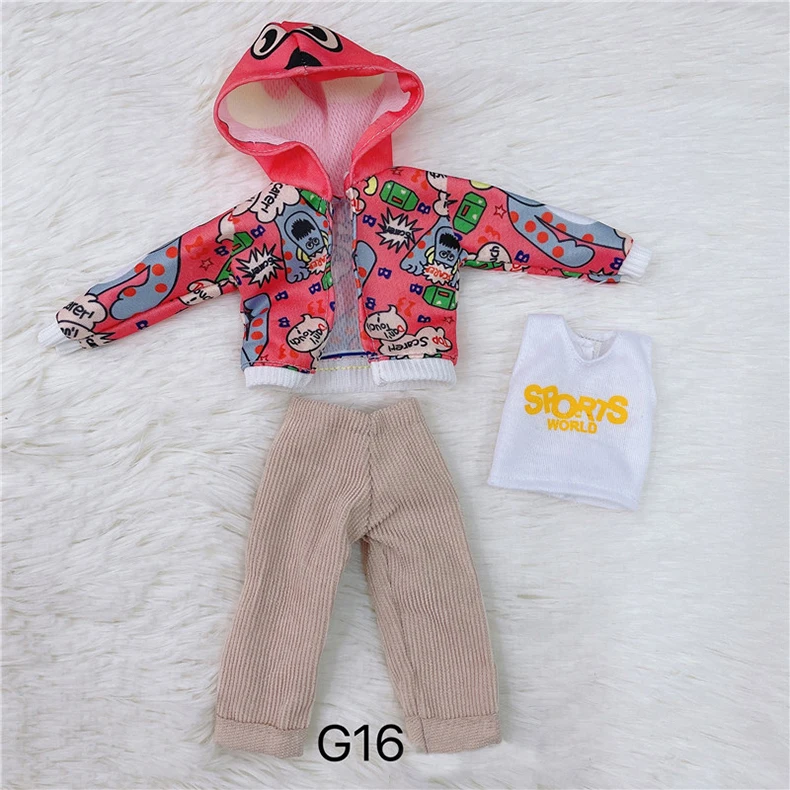 DOLLS Clothes 30cm Dress Up TOY Accessories Fashion Jacket Coat Bib Suit Pantyhose For 1/6 Movable Joint Bjd Doll Girls Toy