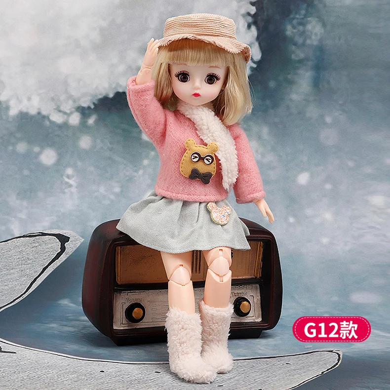DOLLS Clothes 30cm Dress Up TOY Accessories Fashion Jacket Coat Bib Suit Pantyhose For 1/6 Movable Joint Bjd Doll Girls Toy