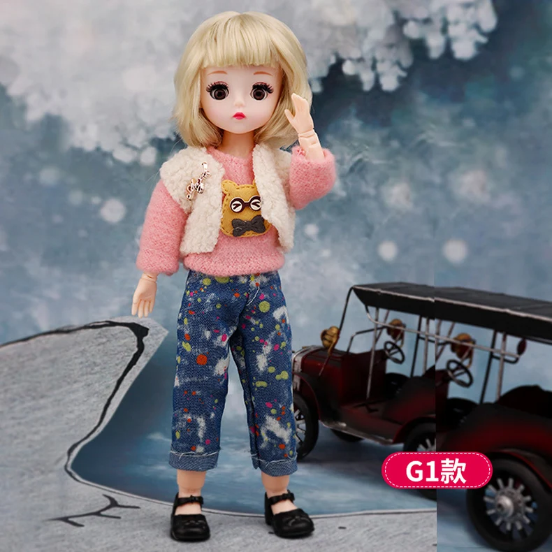 DOLLS Clothes 30cm Dress Up TOY Accessories Fashion Jacket Coat Bib Suit Pantyhose For 1/6 Movable Joint Bjd Doll Girls Toy