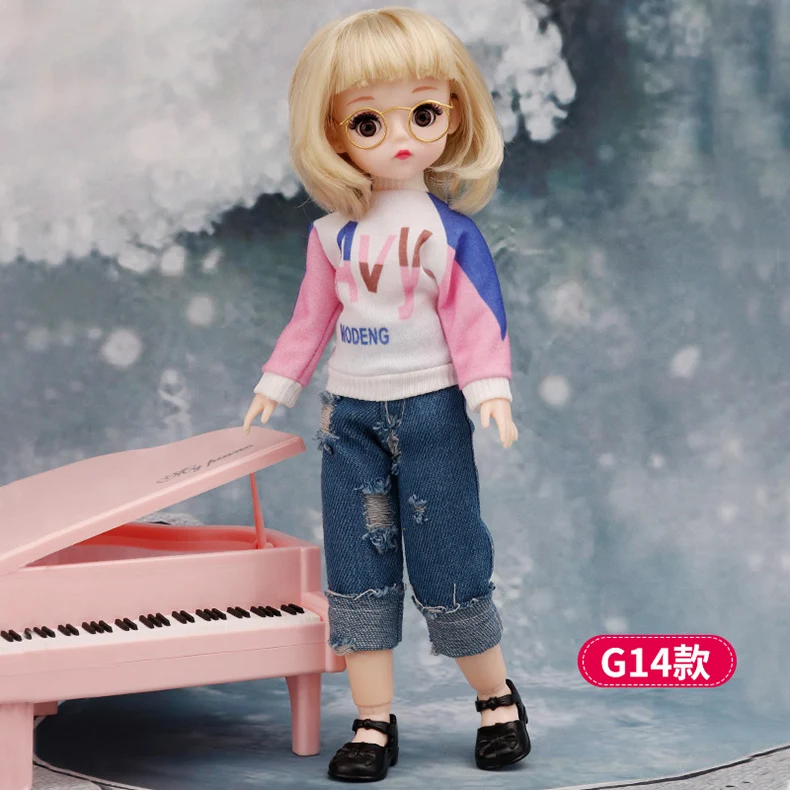 DOLLS Clothes 30cm Dress Up TOY Accessories Fashion Jacket Coat Bib Suit Pantyhose For 1/6 Movable Joint Bjd Doll Girls Toy