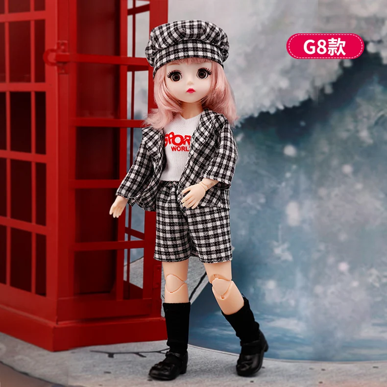 DOLLS Clothes 30cm Dress Up TOY Accessories Fashion Jacket Coat Bib Suit Pantyhose For 1/6 Movable Joint Bjd Doll Girls Toy