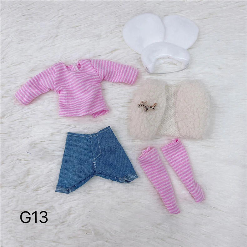 DOLLS Clothes 30cm Dress Up TOY Accessories Fashion Jacket Coat Bib Suit Pantyhose For 1/6 Movable Joint Bjd Doll Girls Toy