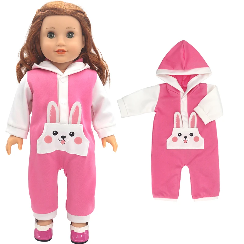 Baby New Born Doll Clothes Coat Hooded Sweater for 17 Inch Doll Jacket Toys Doll Wears