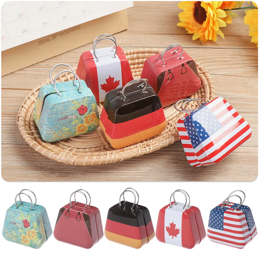 Metal Mini Suitcase Jewellery Box Miniature Trunk Bags Cartoon Pattern Dollhouse Decoration Gifts DIY Dolls Accessories