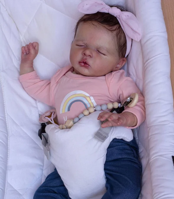 20 Inch Reborn Doll Kit Luisa Lifelike Soft Vinyl Touch Unpainted Unfinished DIY Doll Parts with Cloth Body
