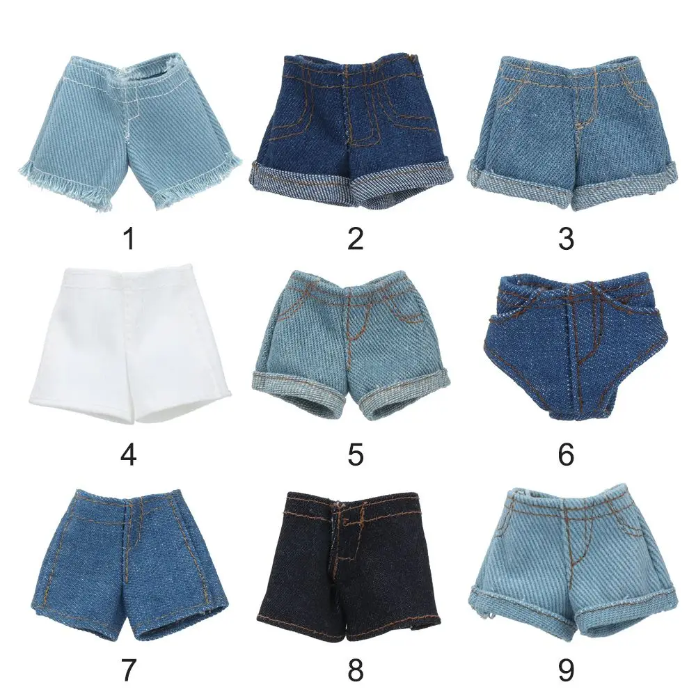 1PC Fashion Doll Shorts Denim Jeans Bottoms Short Pants For 30CM Doll Casual Wears 1/6 BJD Dolls Clothes Accessories Kids Toys