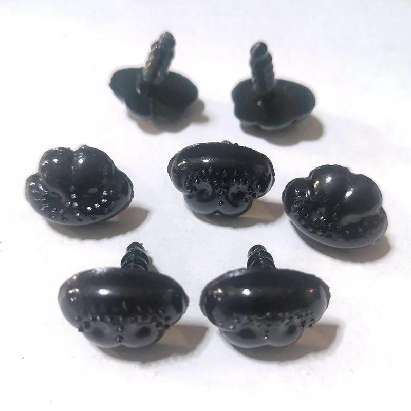 DIY 9/12/15/19mm Flat Bottom Triangle Nose Toy Puppy Bear Nose Accessories Plastic Plushs Snout Animals Nose Plush Accessories
