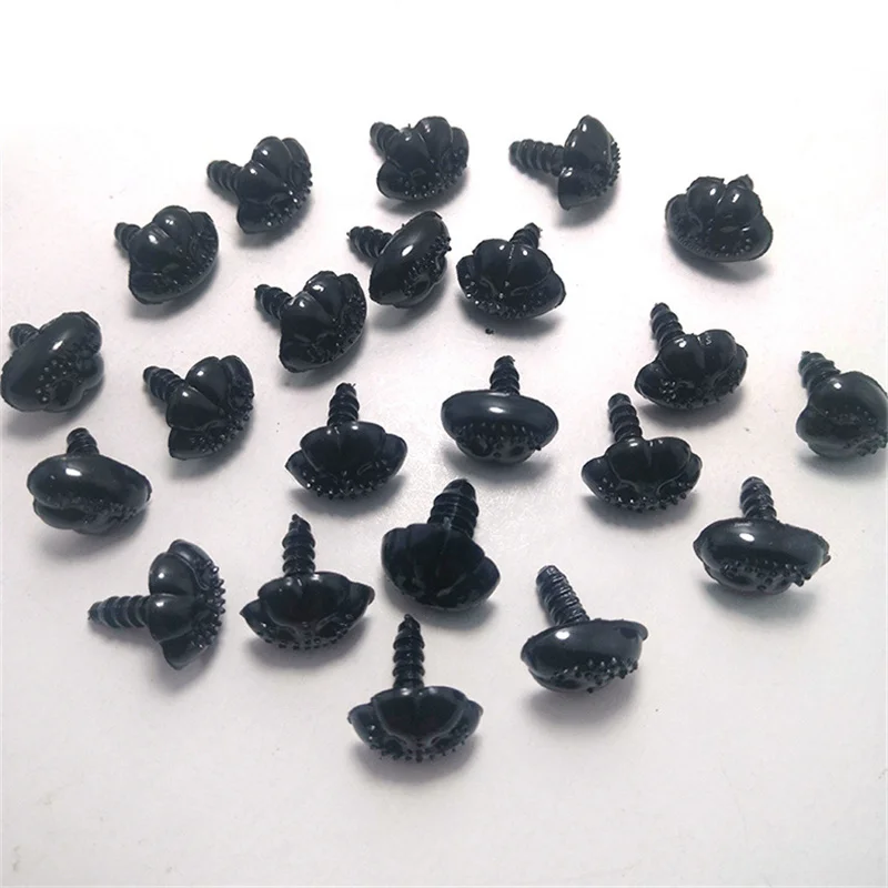 DIY 9/12/15/19mm Flat Bottom Triangle Nose Toy Puppy Bear Nose Accessories Plastic Plushs Snout Animals Nose Plush Accessories