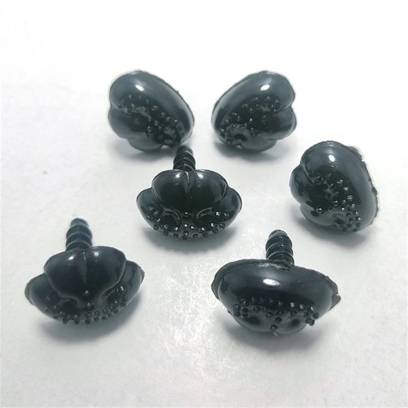 DIY 9/12/15/19mm Flat Bottom Triangle Nose Toy Puppy Bear Nose Accessories Plastic Plushs Snout Animals Nose Plush Accessories