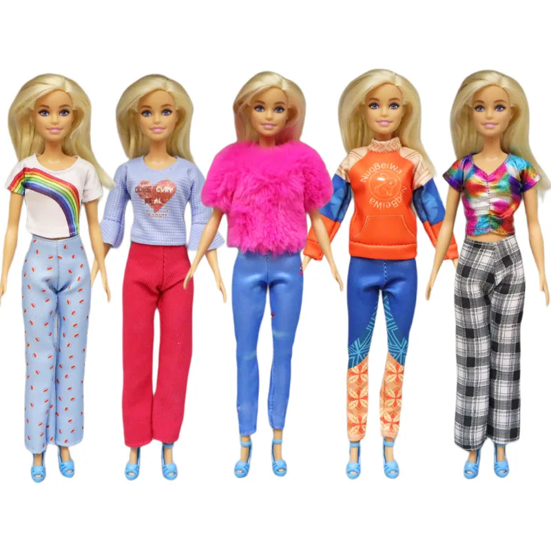 Fashion Dress Kids Toys Female Doll Clothes Doctor Nurse Clothing Wear Dolls Accessories For Children DIY Game Christmas Gifts
