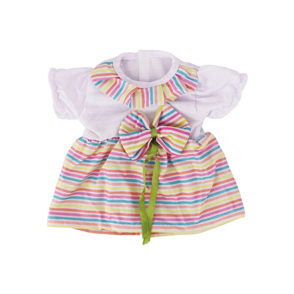 Doll Clothes Dress for 18inch American Doll& 43Cm Baby Doll T-shirt+Skirt Cute Bow Dress Our Generation Baby Girl's Toys Gift