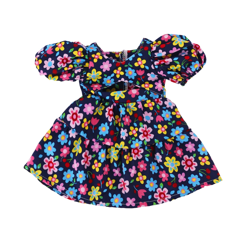Doll Clothes Dress for 18inch American Doll& 43Cm Baby Doll T-shirt+Skirt Cute Bow Dress Our Generation Baby Girl's Toys Gift