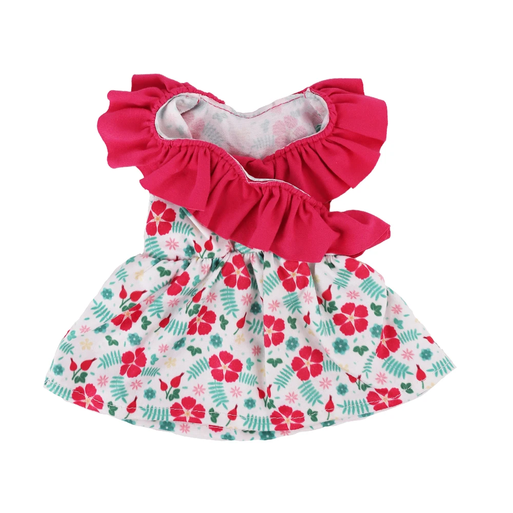 Doll Clothes Dress for 18inch American Doll& 43Cm Baby Doll T-shirt+Skirt Cute Bow Dress Our Generation Baby Girl's Toys Gift