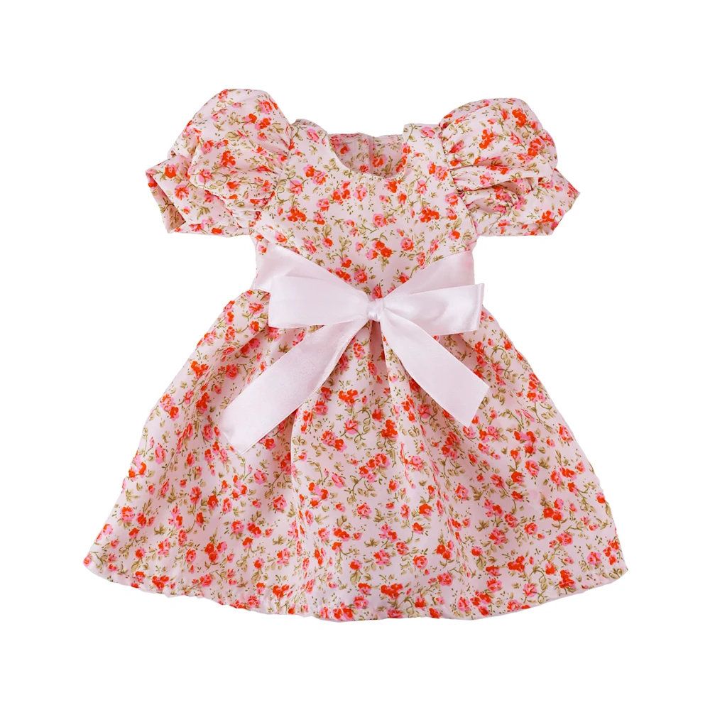 Doll Clothes Dress for 18inch American Doll& 43Cm Baby Doll T-shirt+Skirt Cute Bow Dress Our Generation Baby Girl's Toys Gift