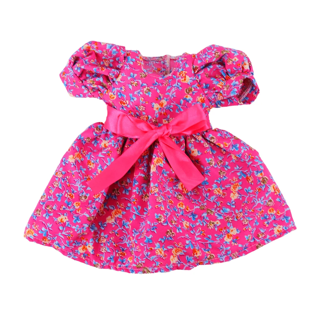Doll Clothes Dress for 18inch American Doll& 43Cm Baby Doll T-shirt+Skirt Cute Bow Dress Our Generation Baby Girl's Toys Gift