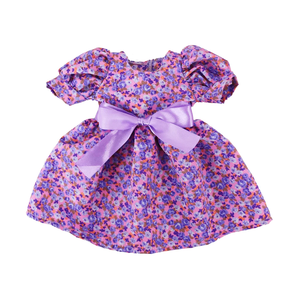Doll Clothes Dress for 18inch American Doll& 43Cm Baby Doll T-shirt+Skirt Cute Bow Dress Our Generation Baby Girl's Toys Gift