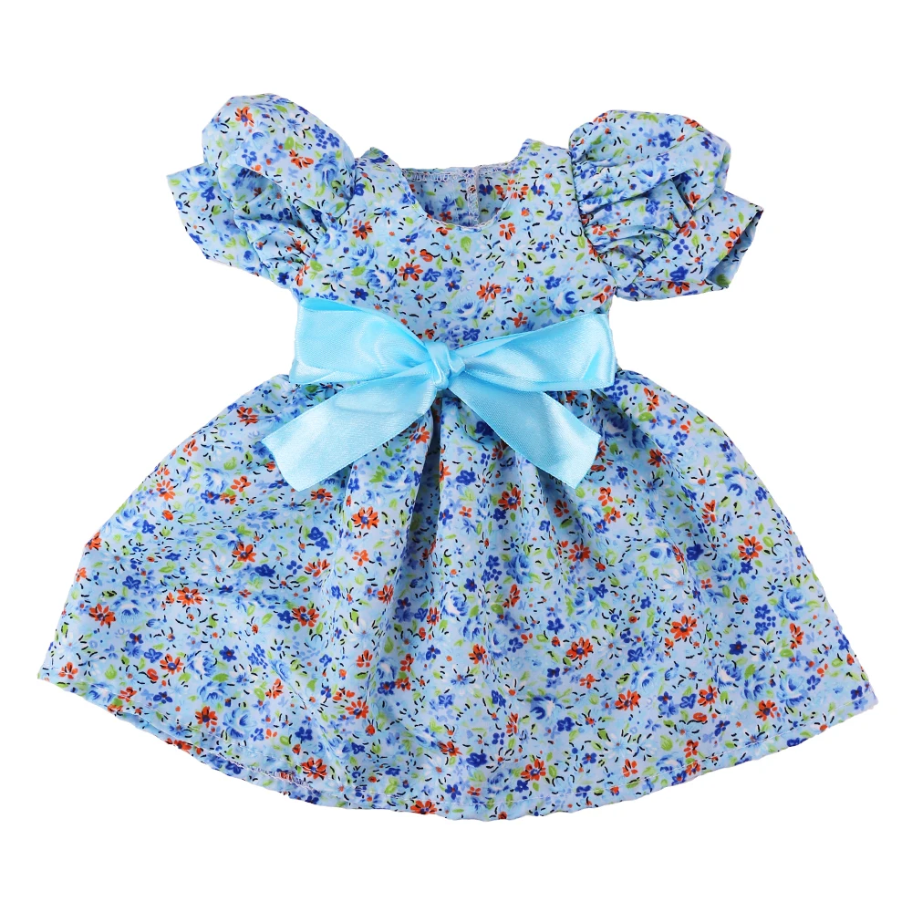 Doll Clothes Dress for 18inch American Doll& 43Cm Baby Doll T-shirt+Skirt Cute Bow Dress Our Generation Baby Girl's Toys Gift