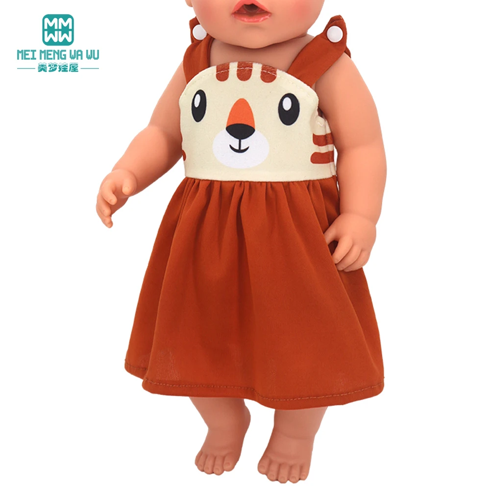 Doll Clothes Fashion T Shirt Pants Cartoon Dress Fits 45cm American Doll Toy Accessories Gift Girls
