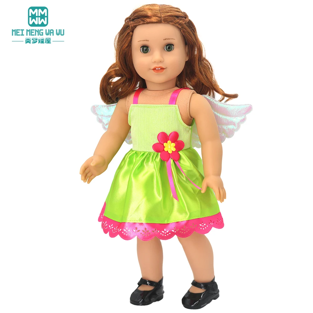Doll Clothes Fashion T Shirt Pants Cartoon Dress Fits 45cm American Doll Toy Accessories Gift Girls